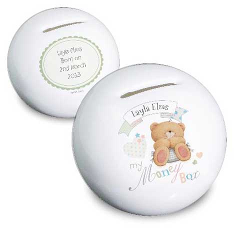 Personalised Forever Friends Bone China Baby Money Box £15.99